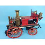 A live steam driven fire tender, 56cm x 26cm