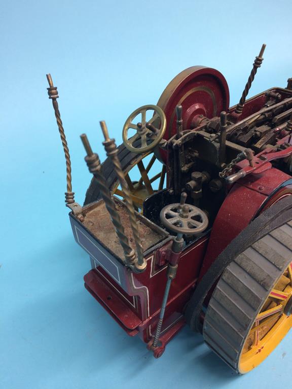 A live 3/4 inch scale Showman's steam traction engine, 'The Burrell Road Locomotive'. 42cm length - Image 4 of 4