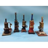 Five tin plate model engines