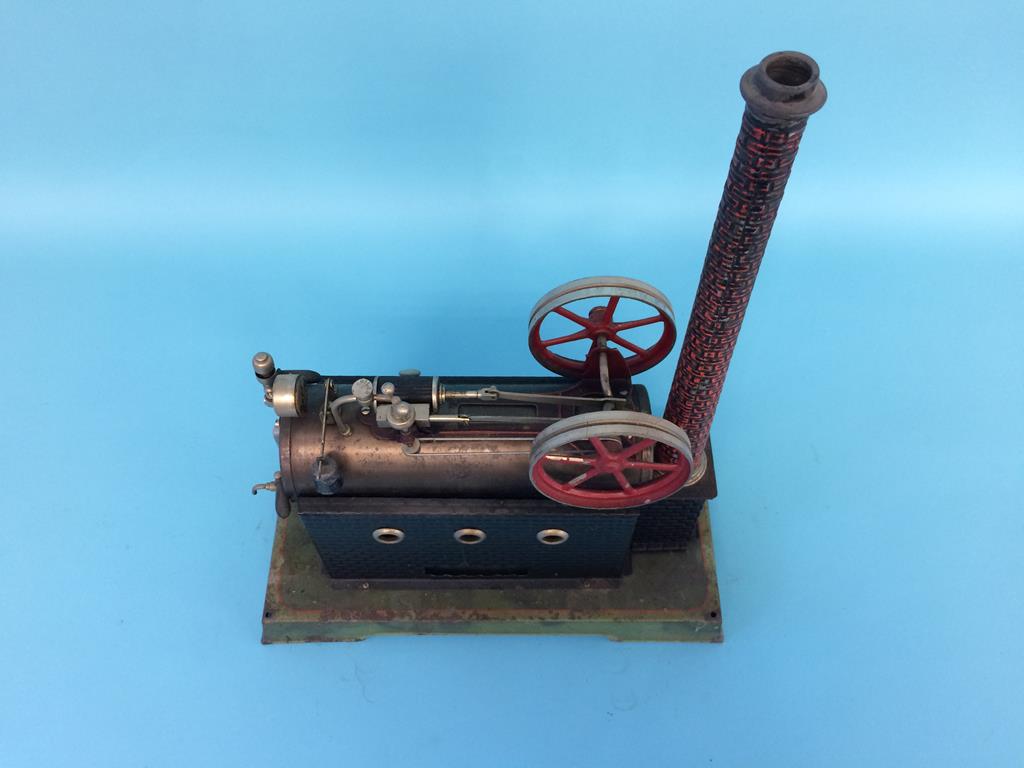 A model spirit fired engine, labelled 'D.C. Made in Germany', 31cm width x 41cm height - Image 2 of 5