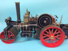 A 1 ½ inch scale Aveling & Porter live model steam roller. (never fired) 90cm length x 51cm height