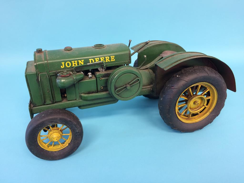 A Jayland tinplate model, 'John Deere' tractor