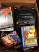 A Sega Mega Drive II, with DVDs and eight games. Games to include, Sonic 2 and Cannon Fodder etc.