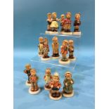 Fifteen Hummel figures