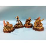 Four boxed Border Fine Arts figures