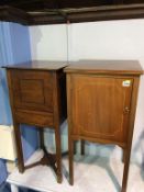 Two mahogany pot cupboards