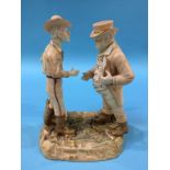 A Worcester Hadley figure group of Sam and John Bull No 2011