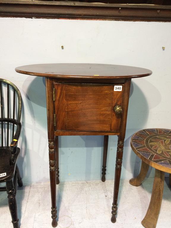 A mahogany pot cupboard