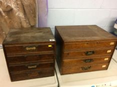 Two small wooden storage boxes