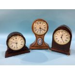 Three Comitti mantle clocks
