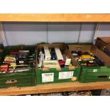 Three trays of assorted model cars (unboxed)