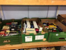 Three trays of assorted model cars (unboxed)