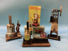 A collection of various model steam engines etc.