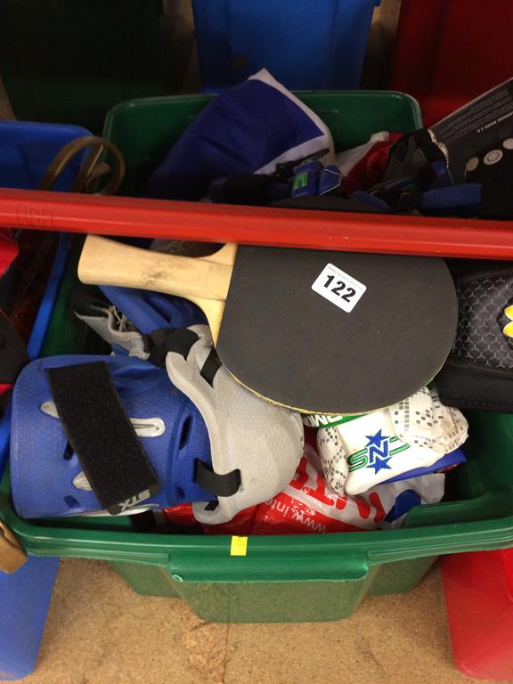 Four boxes of assorted sports equipment, to include table tennis etc. - Image 4 of 5