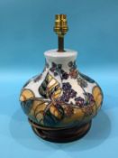 A Moorcroft table lamp