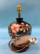 A Moorcroft table lamp