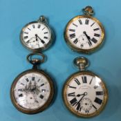 A Goliath pocket watch and three others