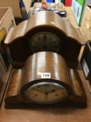 Two oak decorative clocks