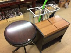 A tripod table and hostess trolley etc.