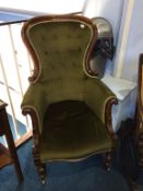 A Victorian mahogany armchair