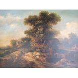 A gilt framed oil on canvas, landscape, signed H. Domenico