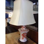 An Oriental table lamp