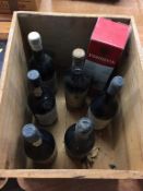 Seven bottles of Port, various