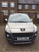 A Peugeot 3008 Style Hdi, diesel, 1.6, first registered 17/11/2012, mileage 83,576