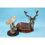 A Border Fine Art figure 'Red Stag' and a 'Barn Owl'