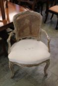 A French style fauteuil with bergere back