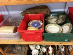 Three boxes of assorted, to include a part dinner service