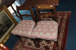 A pair of 19th century mahogany single chairs