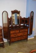 A walnut dressing chest