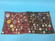 A collection of mining and union related badges