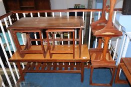 A quantity of teak furniture