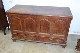 A 19th century oak mule chest