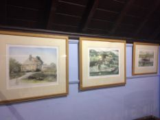 A collection of three etchings after Miles Gordon, all signed and numbered in pencil