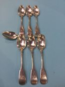 A set of six silver spoons, Reid and Son, Newcastle, 1830 and one other