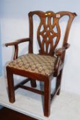 A child's mahogany carver chair