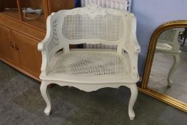 A bergere painted armchair