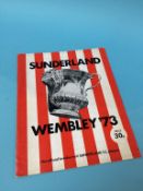 A signed SAFC 1973 Cup Final brochure