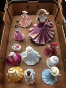 A collection of figures, to include Coalport etc.