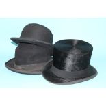 A Top Hat and two Bowler hats