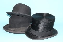 A Top Hat and two Bowler hats