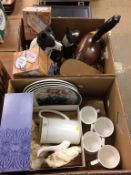 Two boxes of assorted, to include Wedgwood etc.