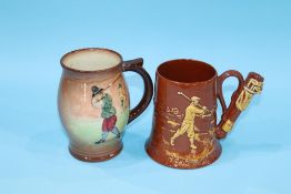 A Royal Doulton Series Ware tankard, D5716 and a Dartmouth pottery tankard