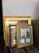 Autograph frame, to include Lee Majors, Burt Reynolds, Jon Voight, Michael Douglas and Sean Penn