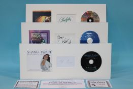 Autographs; Shania Twain, Christopher Cross, Gladys Knight (3)