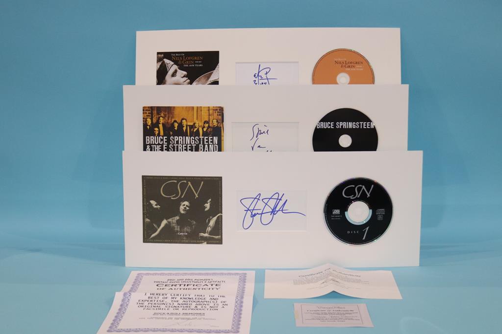 Autographs; Nils Lofgren, Stevie Van Zandt, CSY-Stephen Stills (3)