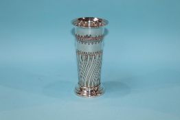 A silver vase, Mappin and Webb, Sheffield, 1896, 13oz